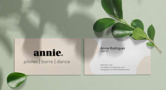 business card front and back