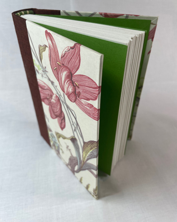 floral sketchbook with lining pages